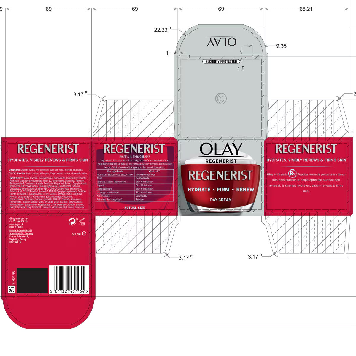 Regenerist 3 Point Day Cream, 2 X 50Ml