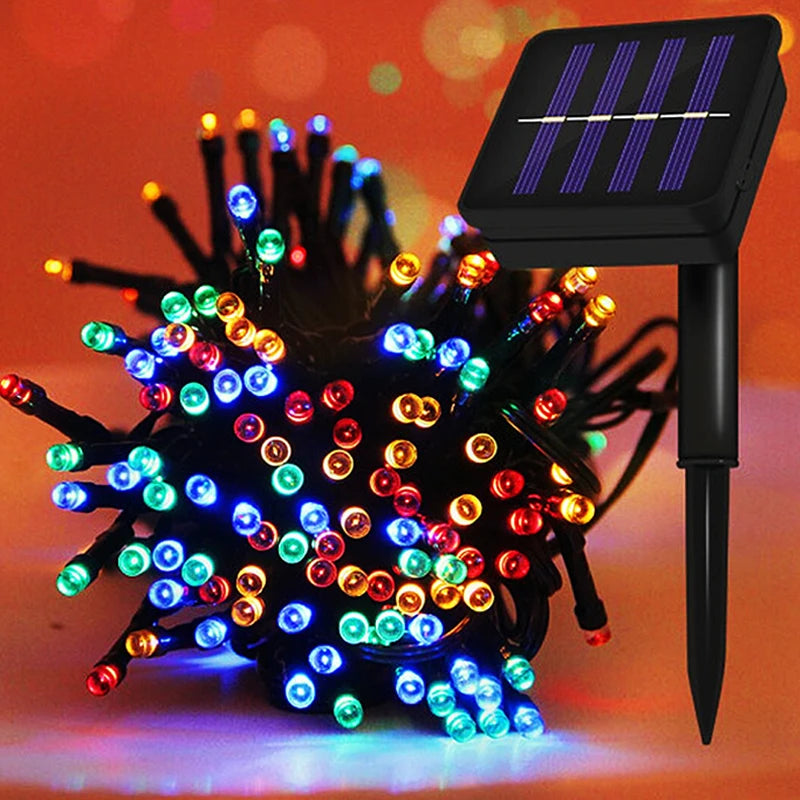Led Solar String Lights 7M 50 Lights 8 Patterns Solar Fairy String Lights Waterproof Garden Wedding Party Decoration