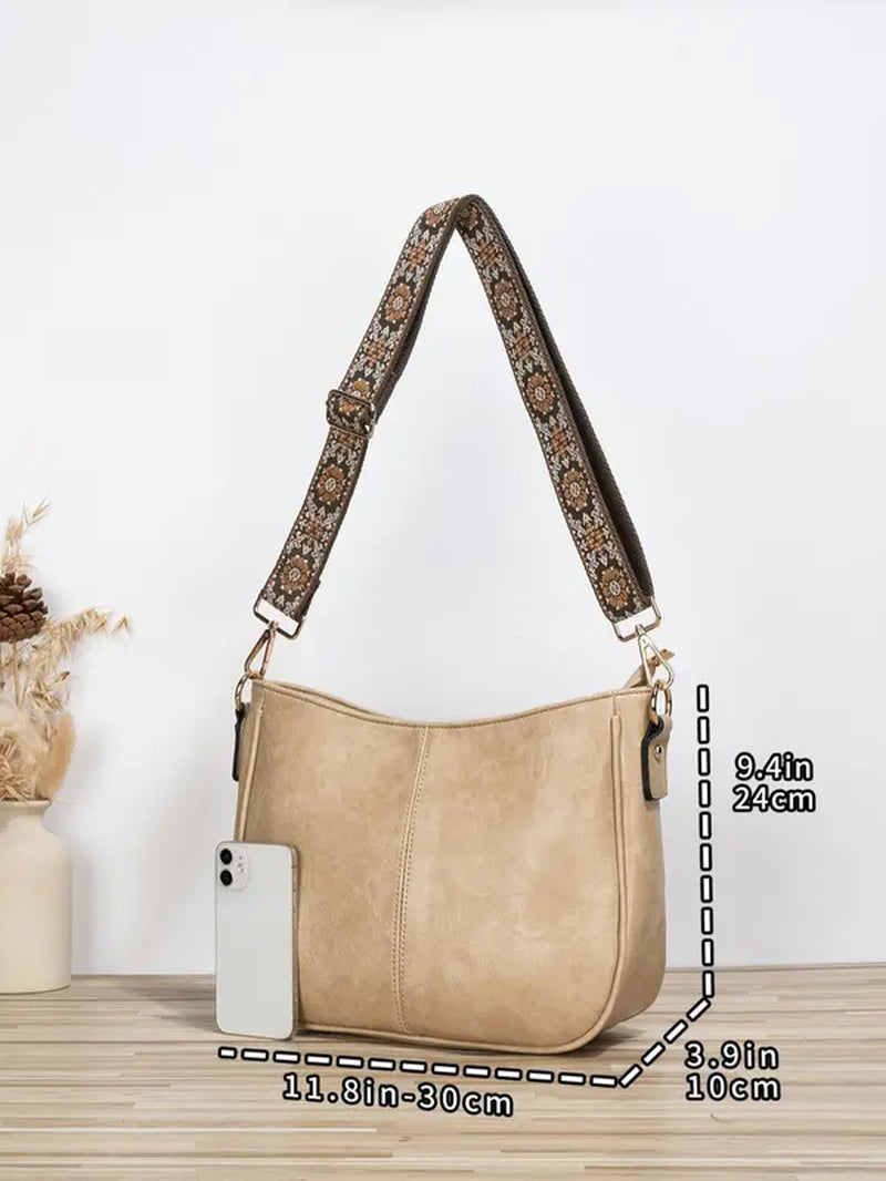 Fashionable Solid Color Crossbody Bag – Perfect for Casual & Commuting