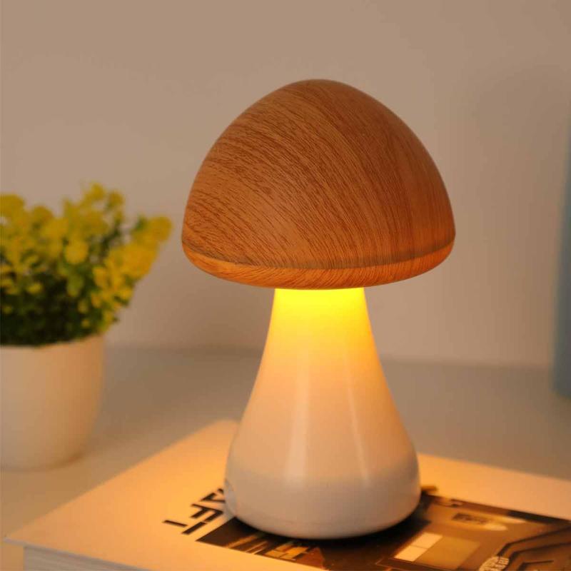 Creative Mushroom Design LED Lights for Bedroom Home Summer Decor, Rechargeable Desk Lamp, 3-Color Dimming LED Mushroom Light, Touch Sensor Table Night Light, Cozy Corner Decorative Night Lamp for Home, Furniture, Indoor LED Room Lights