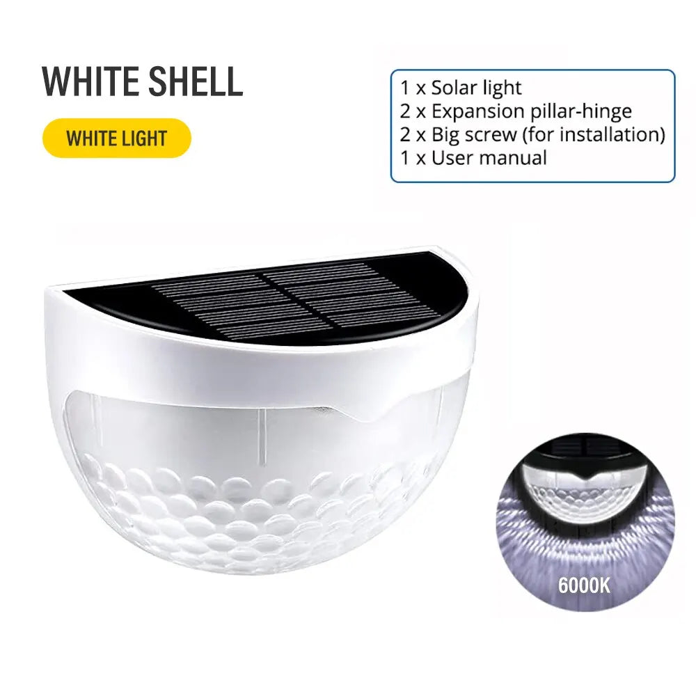 Outdoor Waterproof Wall Lights with LED Solar Power for Fencing Corrugated Lights for Fence Terrace Garden Path Decorative Lights