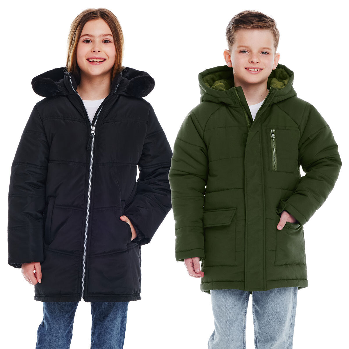 Boys & Girls Back to School Quilted Parka