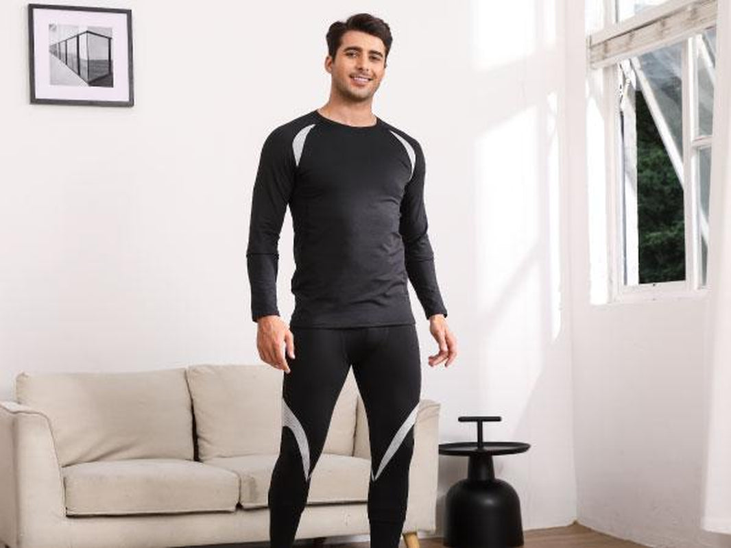 Muezna Men'S Thermal Top and Bottom Set Underwear Long Johns Base Layer with Soft Fleece Lined Fabric Menswear