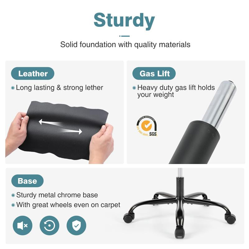 Sweetfurniture Gaming Chair - Computer Chair Ergonomic Office Chair PU Leather Desk Chair Executive Adjustable Swivel Task Chair with Flip-Up Armrest