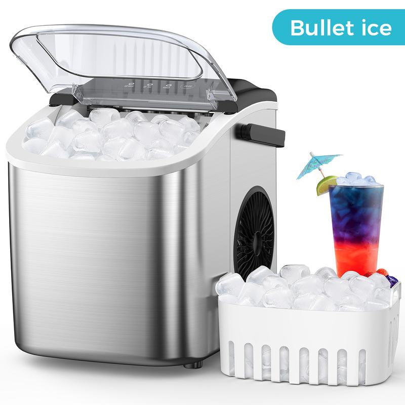 Portable Countertop COWSAR Bullet Ice Maker with Self-Cleaning technology for Home, Office, Kitchen, Party