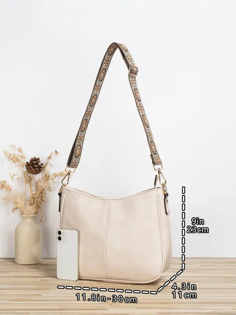 Fashionable Solid Color Crossbody Bag – Perfect for Casual & Commuting