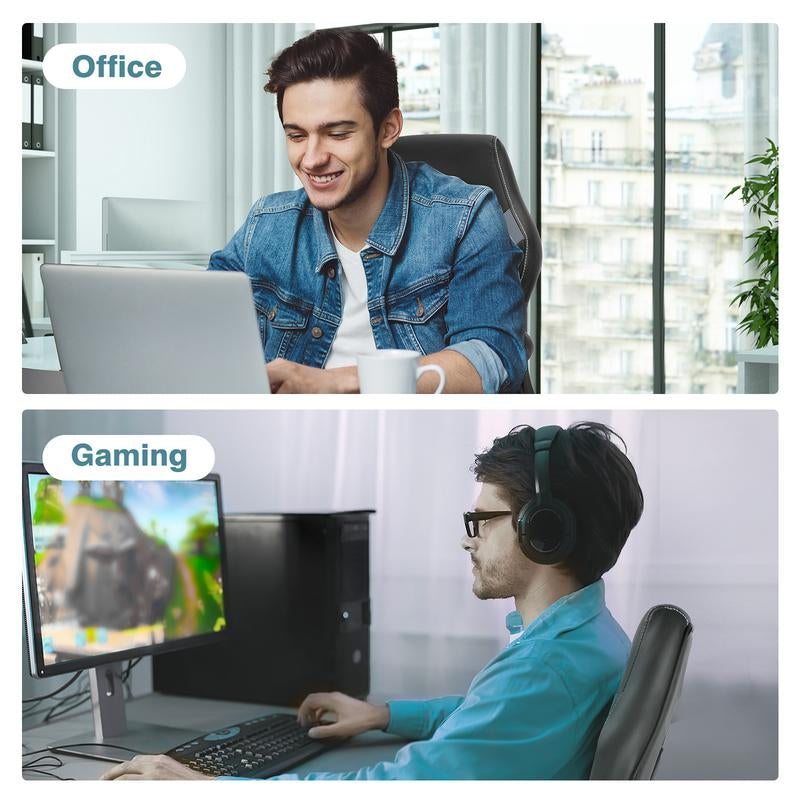 Sweetfurniture Gaming Chair - Computer Chair Ergonomic Office Chair PU Leather Desk Chair Executive Adjustable Swivel Task Chair with Flip-Up Armrest