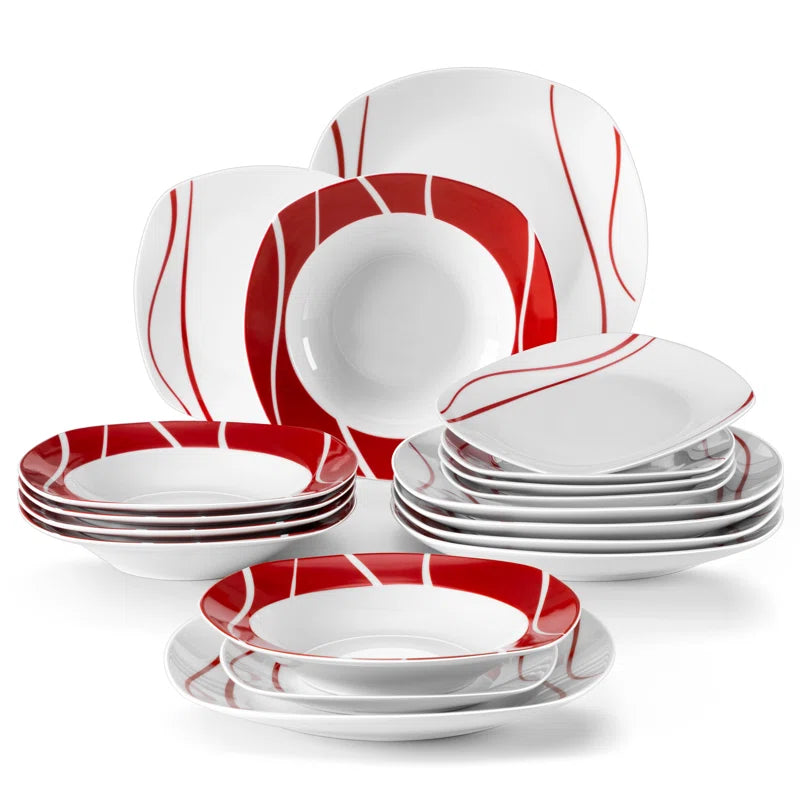Felisa 18 Piece Dinnerware Set, Service for 6