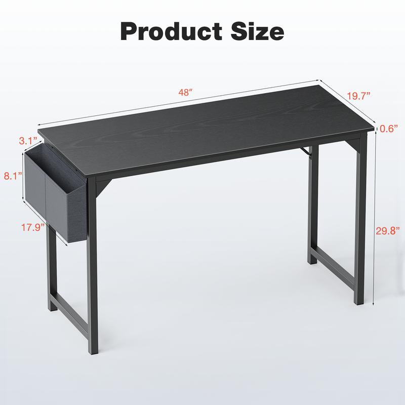 Furnest Furniture Indoor Furniture Table & Desks Computer Desk-Home Office Desk Writing Desks Work Table Study Table Modern Simple Style Student Desk with Storage Bag & Hook Wooden Desk for Home Bedroom Nailtechdesk