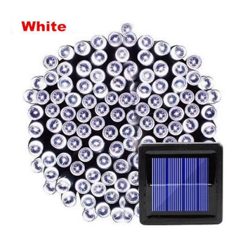 Led Solar String Lights 7M 50 Lights 8 Patterns Solar Fairy String Lights Waterproof Garden Wedding Party Decoration