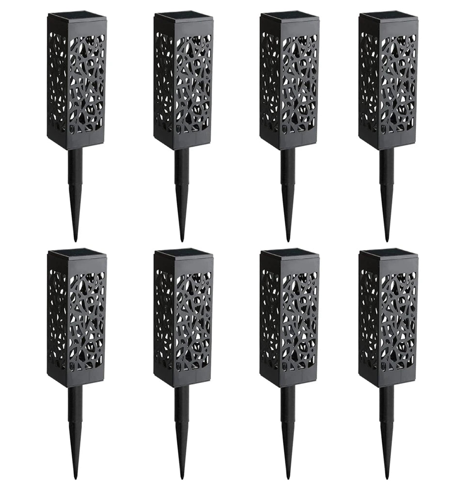 Weatherproof Solar Pathway Lights - Auto On/Off, Unique Irregular Design