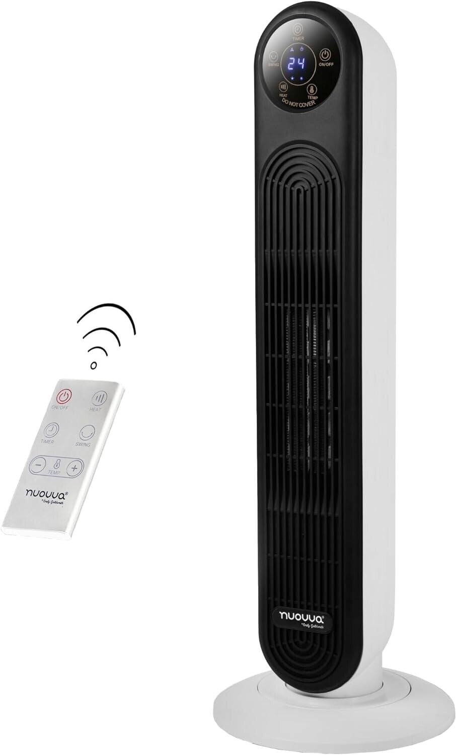 Electric Heater Energy Efficient, Ceramic Tower Fan, Silent, by Nuovva