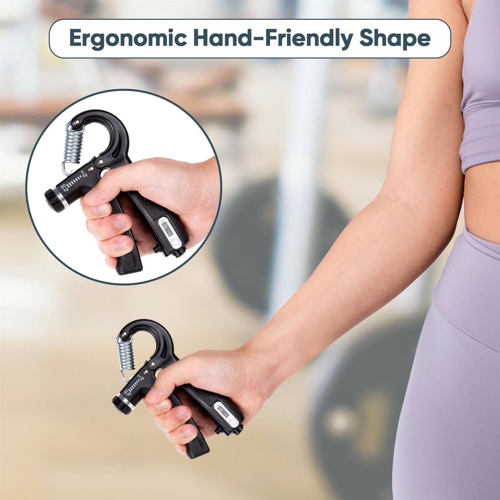 Hand Grip Strengthener 6 Pcs Forearm Exercise Resistance Finger Workout Kit