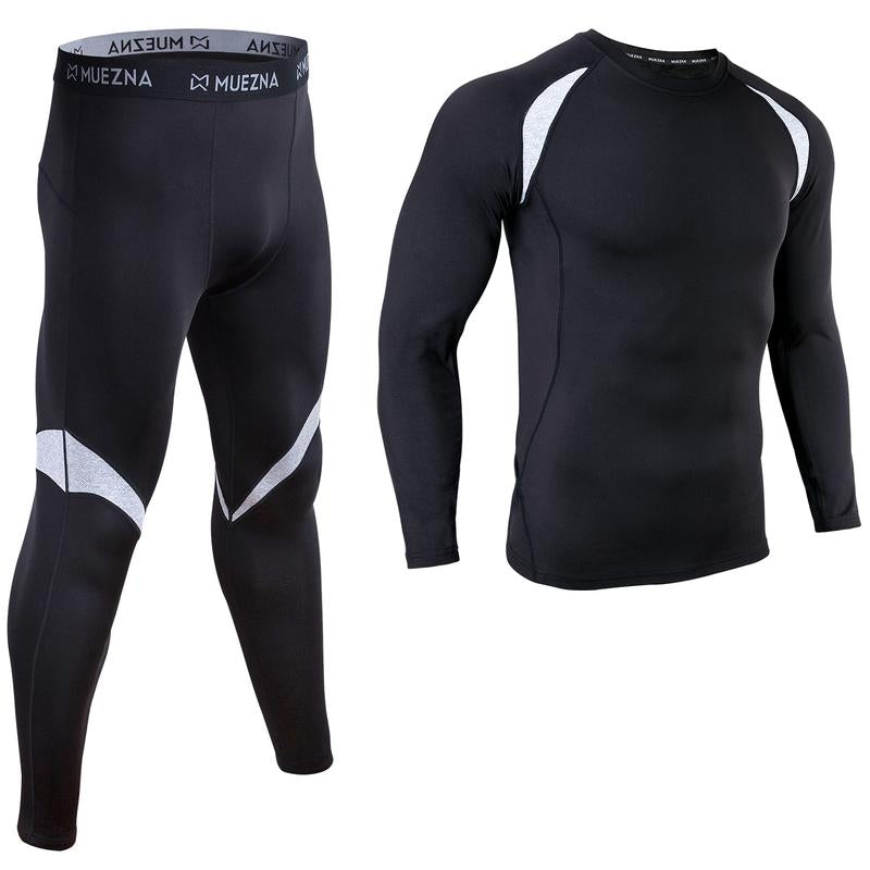 Muezna Men'S Thermal Top and Bottom Set Underwear Long Johns Base Layer with Soft Fleece Lined Fabric Menswear