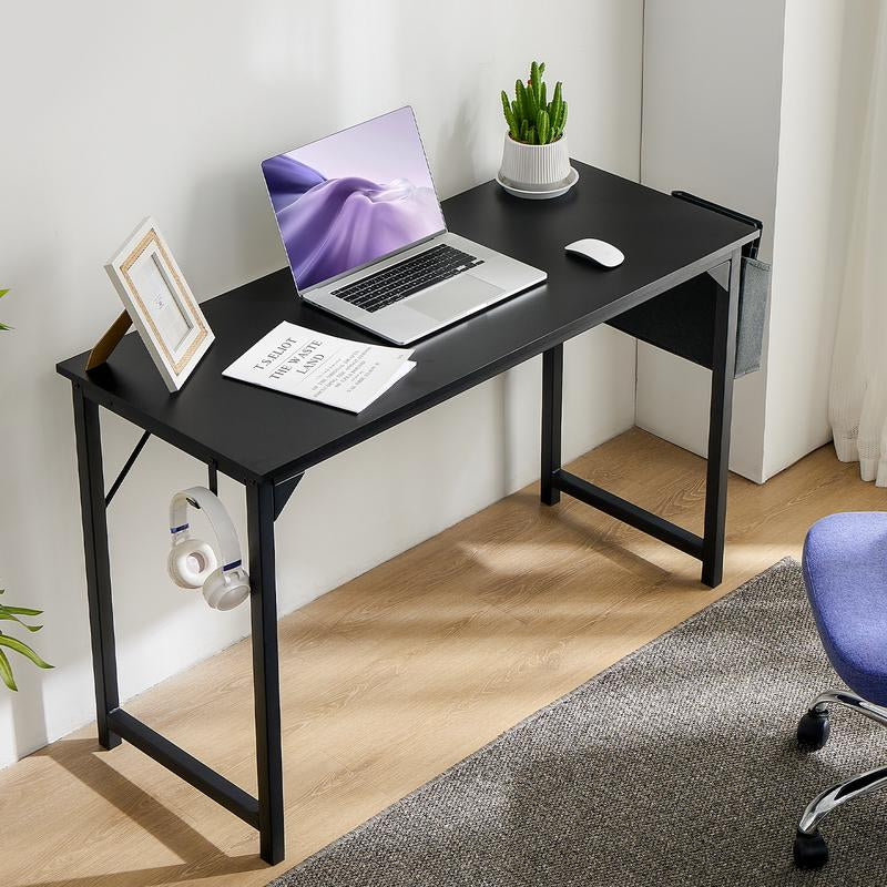 Furnest Furniture Indoor Furniture Table & Desks Computer Desk-Home Office Desk Writing Desks Work Table Study Table Modern Simple Style Student Desk with Storage Bag & Hook Wooden Desk for Home Bedroom Nailtechdesk