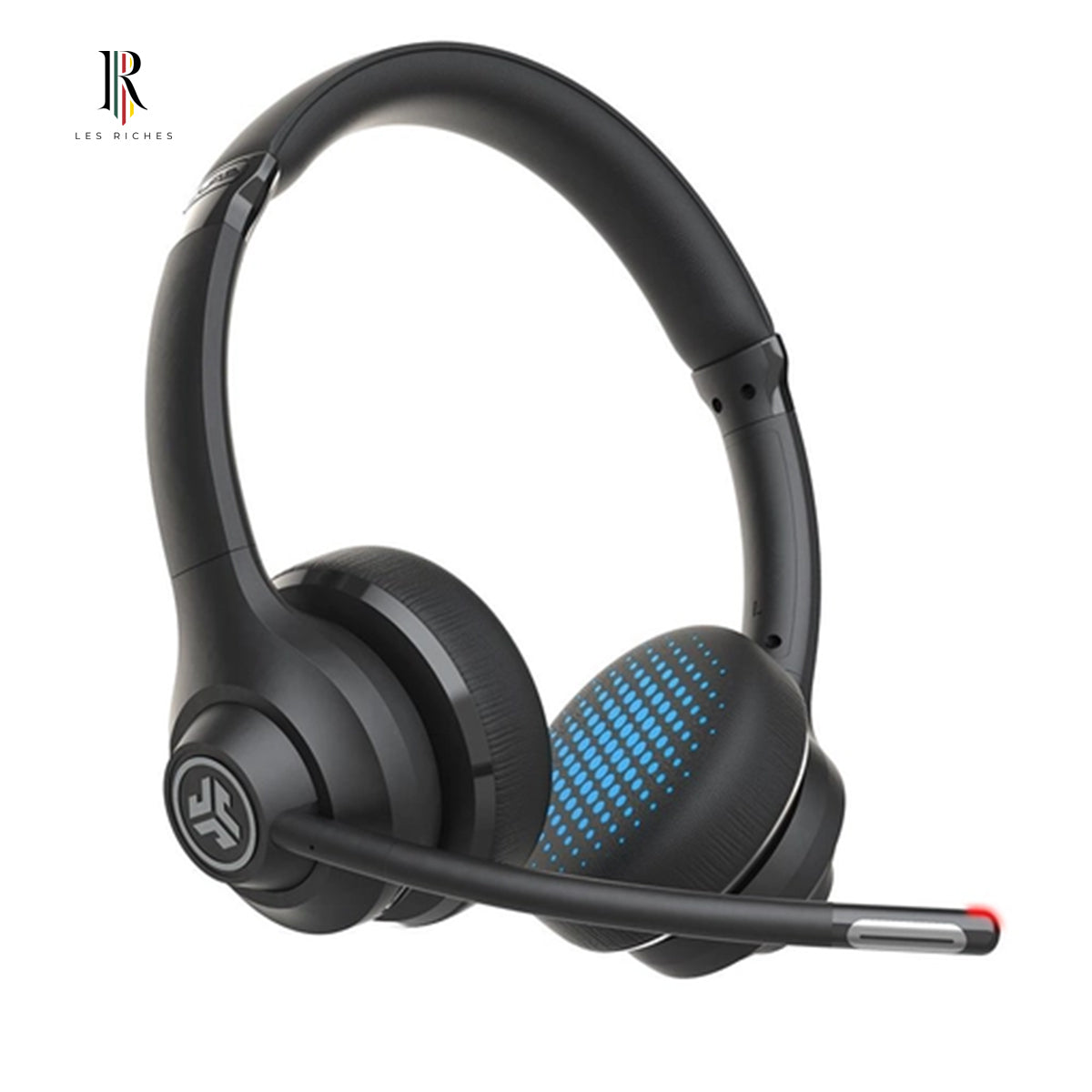 JLab GO Work Wireless & Wired Headset - For PC, Mac, Mobile, Calls & Music, Black/Blue