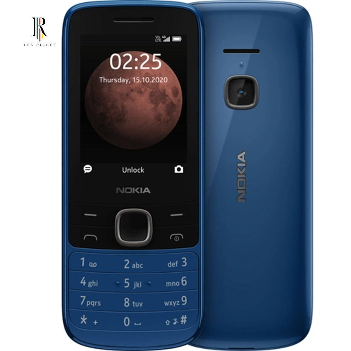 Nokia 225 4G, Dual SIM Feature Phone, 2.4" Screen, 0.3 MP Camera, 1150 mAh - Blue