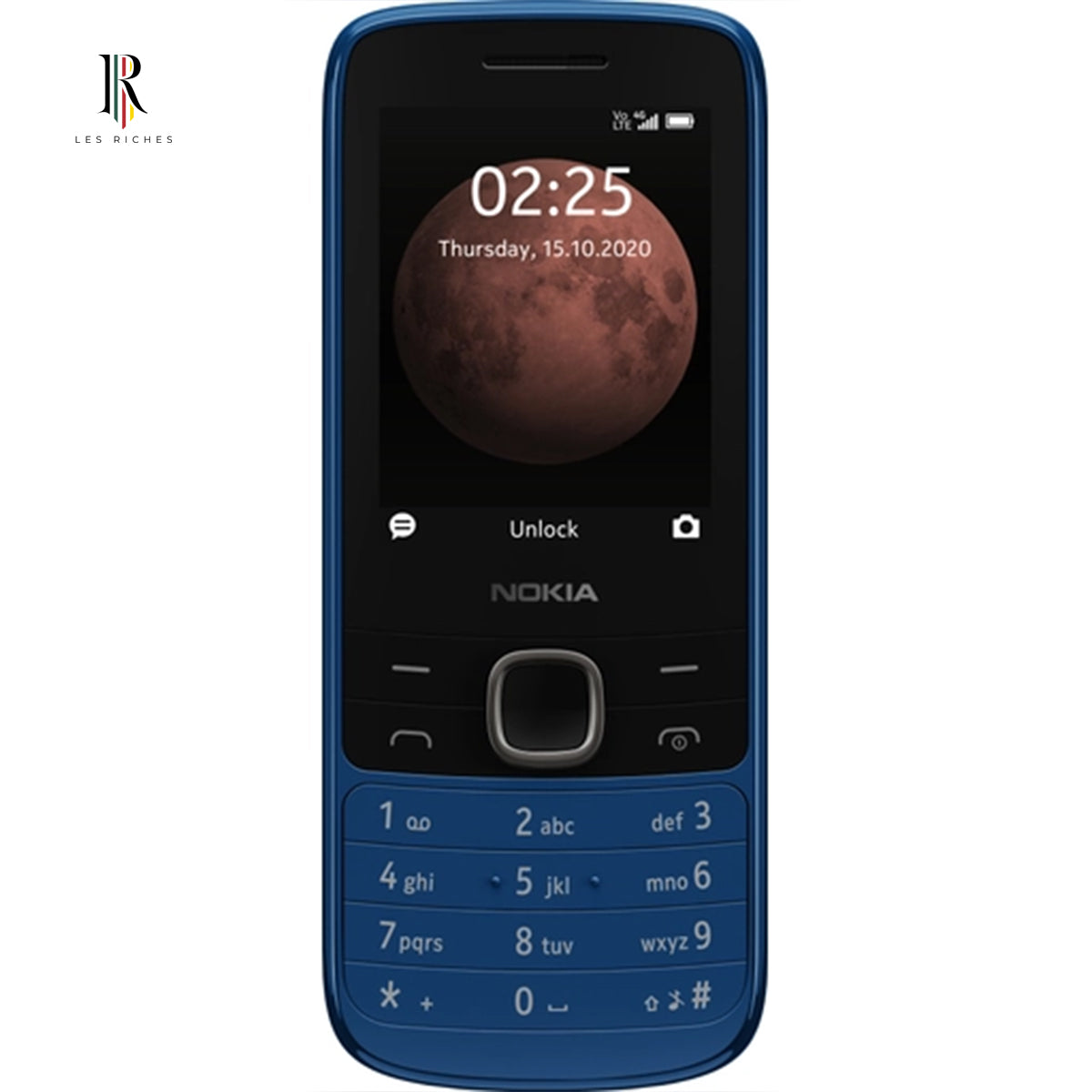 Nokia 225 4G, Dual SIM Feature Phone, 2.4" Screen, 0.3 MP Camera, 1150 mAh - Blue