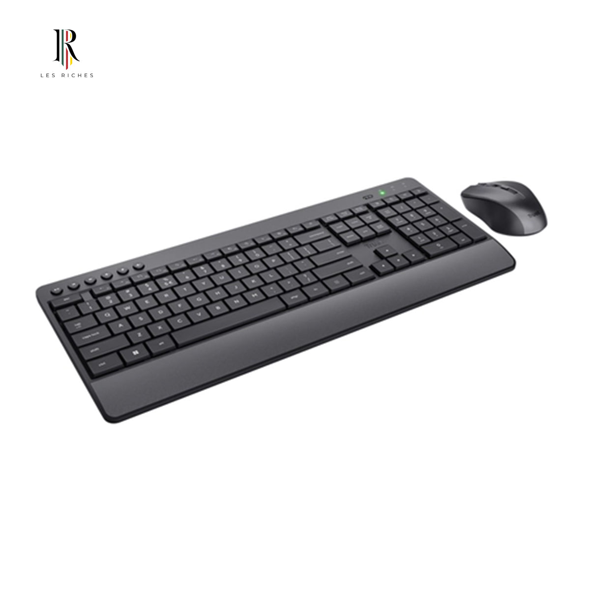 Trust Trezo, Full-size (100%), RF Wireless, QWERTY, Black, Mouse included