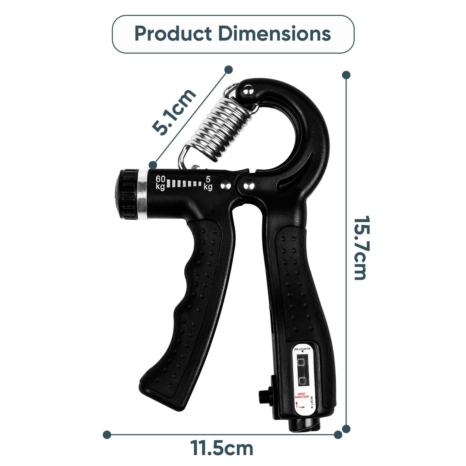 Hand Grip Strengthener 6 Pcs Forearm Exercise Resistance Finger Workout Kit