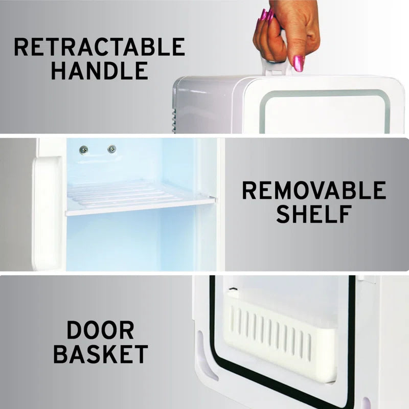 Koolatron Cosmetic Mini Fridge 6L Beauty Makeup Skincare Fridge for Bedrooms