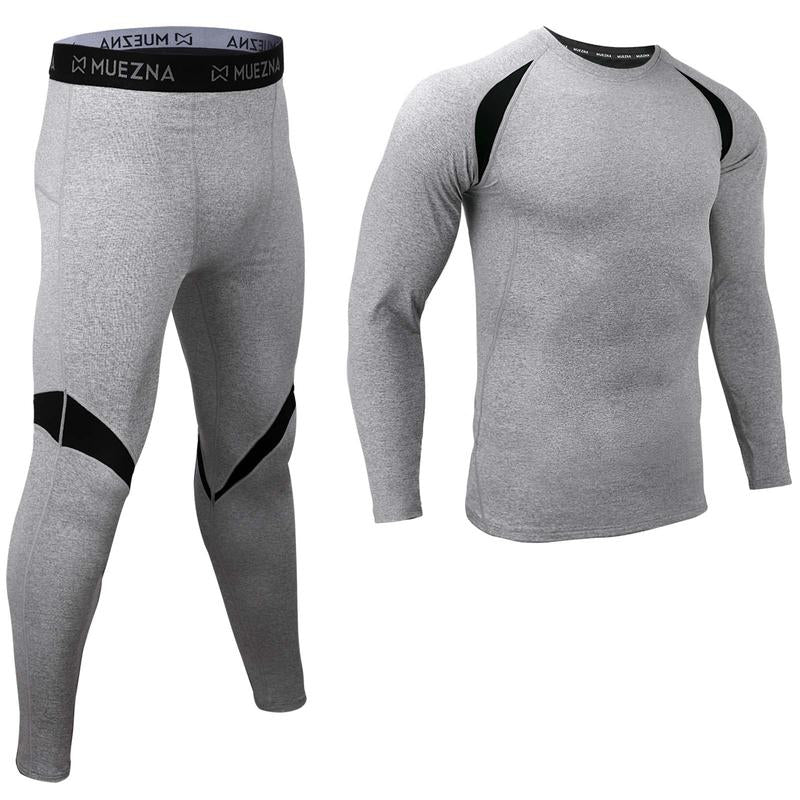 Muezna Men'S Thermal Top and Bottom Set Underwear Long Johns Base Layer with Soft Fleece Lined Fabric Menswear