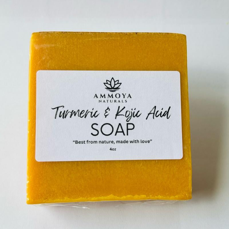 Kojic Turmeric Soap for Face and Body, Daily Use, Natural Skin Care - Lemon