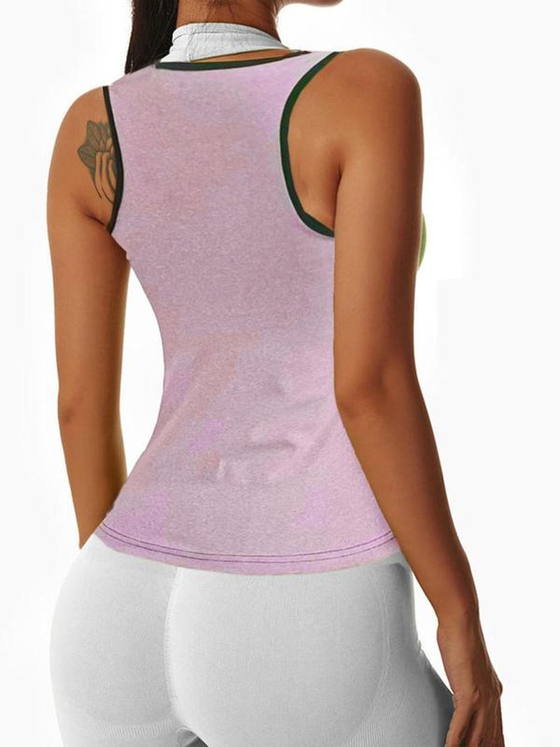Women'S Plain Sports Sauna Tank Top, Sleeveless Sweat Shirt, Compression Shirts Women, Fall Clothes, Lady'S Sportswear Workout Tops for Gym Fitness Exercise, Athletic Clothes, Fall Outfits, Fallfreshness