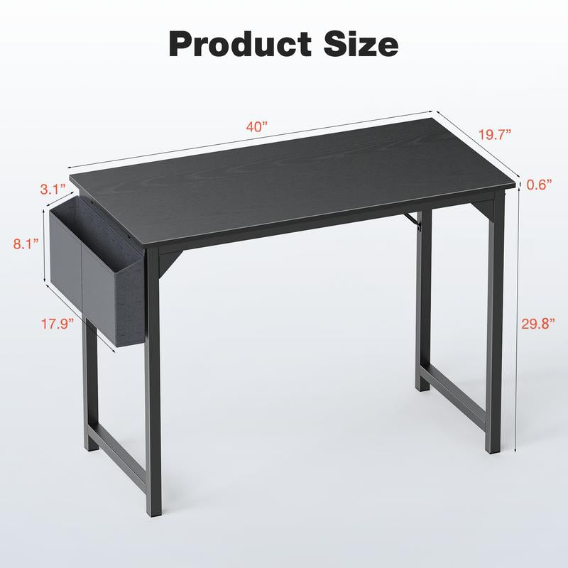 Furnest Furniture Indoor Furniture Table & Desks Computer Desk-Home Office Desk Writing Desks Work Table Study Table Modern Simple Style Student Desk with Storage Bag & Hook Wooden Desk for Home Bedroom Nailtechdesk