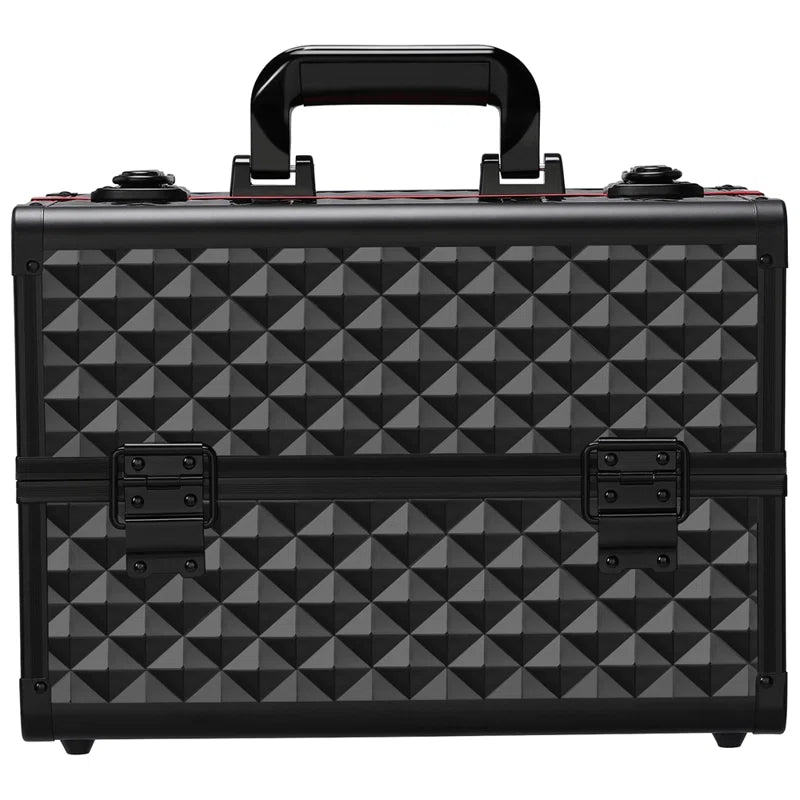 Professional Cosmetic Case Lockable Makeup Box Beauty Travel Case