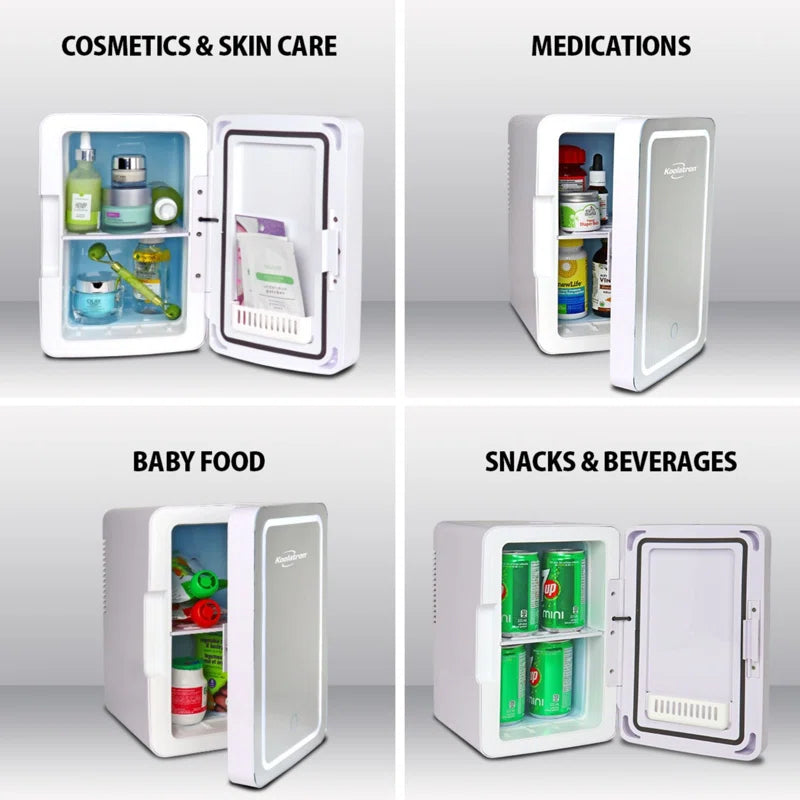 Koolatron Cosmetic Mini Fridge 6L Beauty Makeup Skincare Fridge for Bedrooms