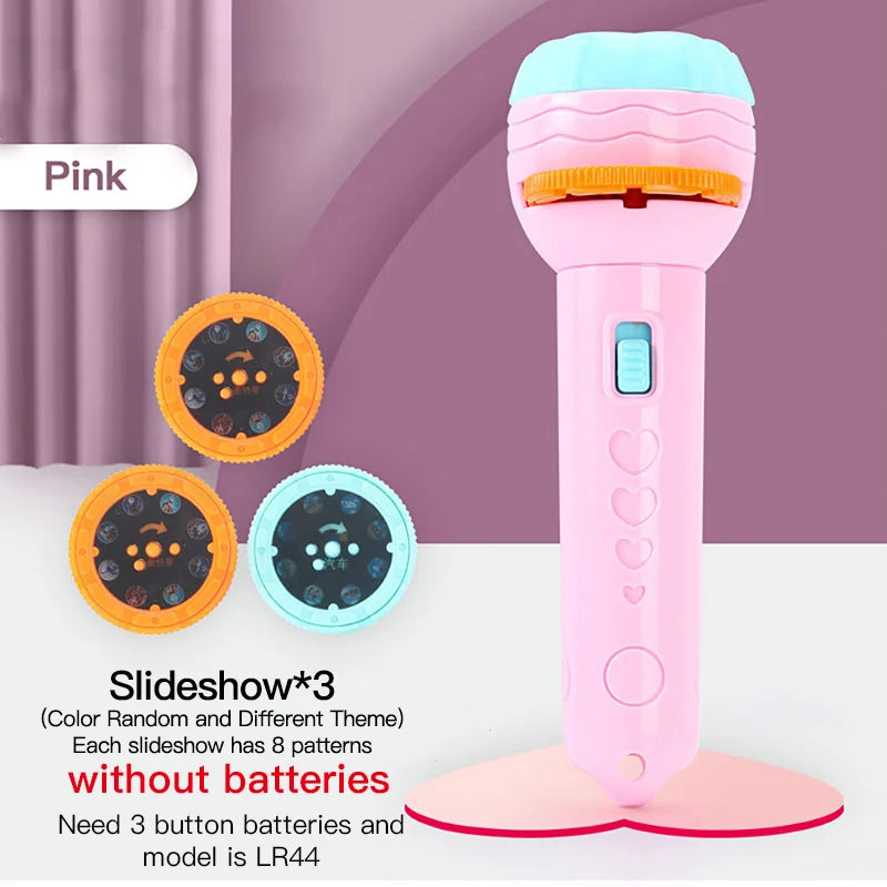 Flashlight Projector Torch Lamp Toy Cute Cartoon Creativity Toy Torch Lamp Flashlight Projector Toy Baby Sleeping Story Book