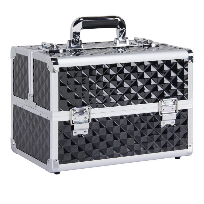 Professional Cosmetic Case Lockable Makeup Box Beauty Travel Case