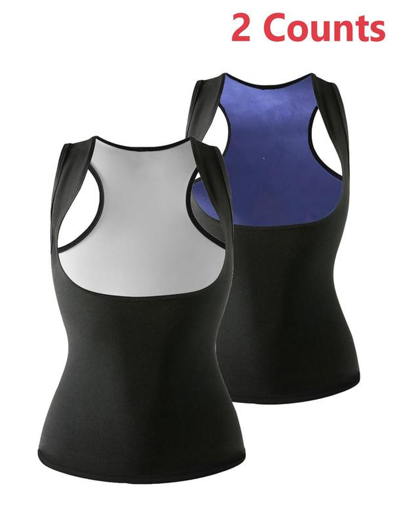 Women'S Plain Sports Sauna Tank Top, Sleeveless Sweat Shirt, Compression Shirts Women, Fall Clothes, Lady'S Sportswear Workout Tops for Gym Fitness Exercise, Athletic Clothes, Fall Outfits, Fallfreshness