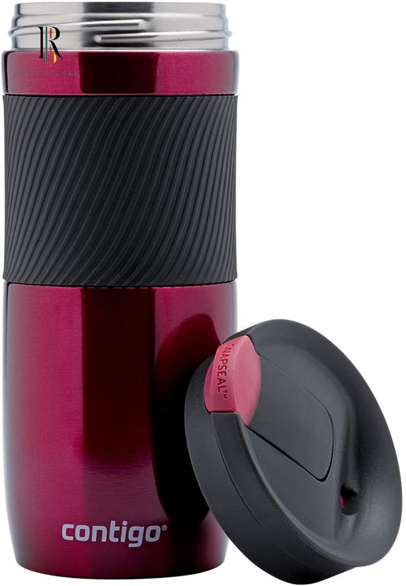 Contigo Byron Snapseal Travel Mug | Stainless Steel Thermal Mug | Vacuum Flask | Leakproof Tumbler | Coffee to Go Mug with BPA Free Easy-Clean Lid