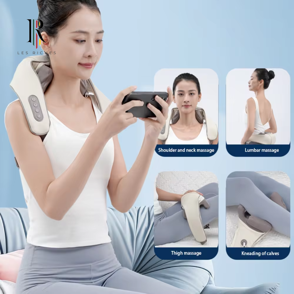 New Portable Mini Relaxer Dredge Kneading Smart Electric Wrap Heated Trapezius Muscle Neck Multifunctional Shiatsu Massage Shawl