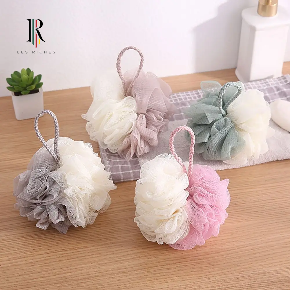 Soft Shower Mesh Foaming Sponge Body Scrub Exfoliating Back Brush Skin Cleaner Bath Bubble Ball Skin Care Bathing Accessories