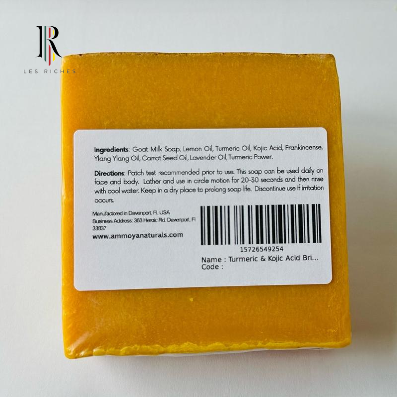 Kojic Turmeric Soap for Face and Body, Daily Use, Natural Skin Care - Lemon