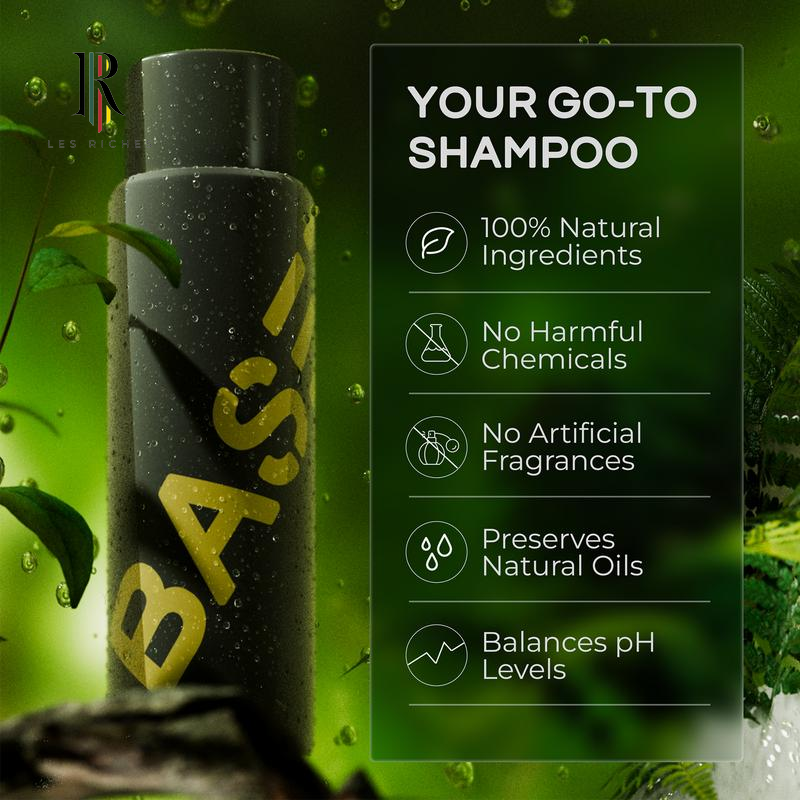Based Bodyworks Shampoo: All Hair Types, Gentle Cleaning, Nourishing, 100% Natural