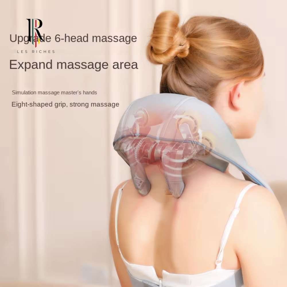 New Portable Mini Relaxer Dredge Kneading Smart Electric Wrap Heated Trapezius Muscle Neck Multifunctional Shiatsu Massage Shawl