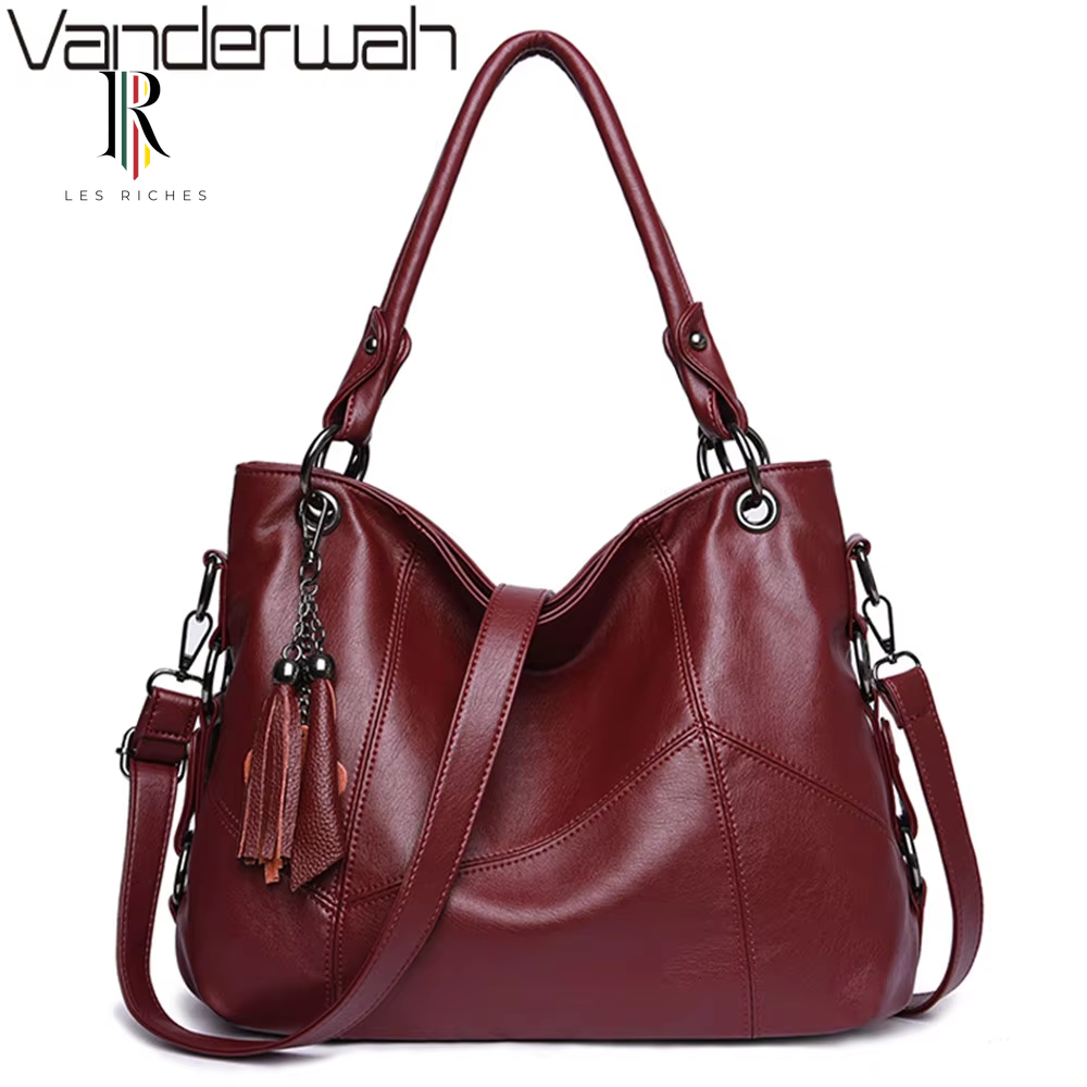 Women's Soft Leather Tassel Handbags - Premium Ladies Crossbody Hand Tote Bags