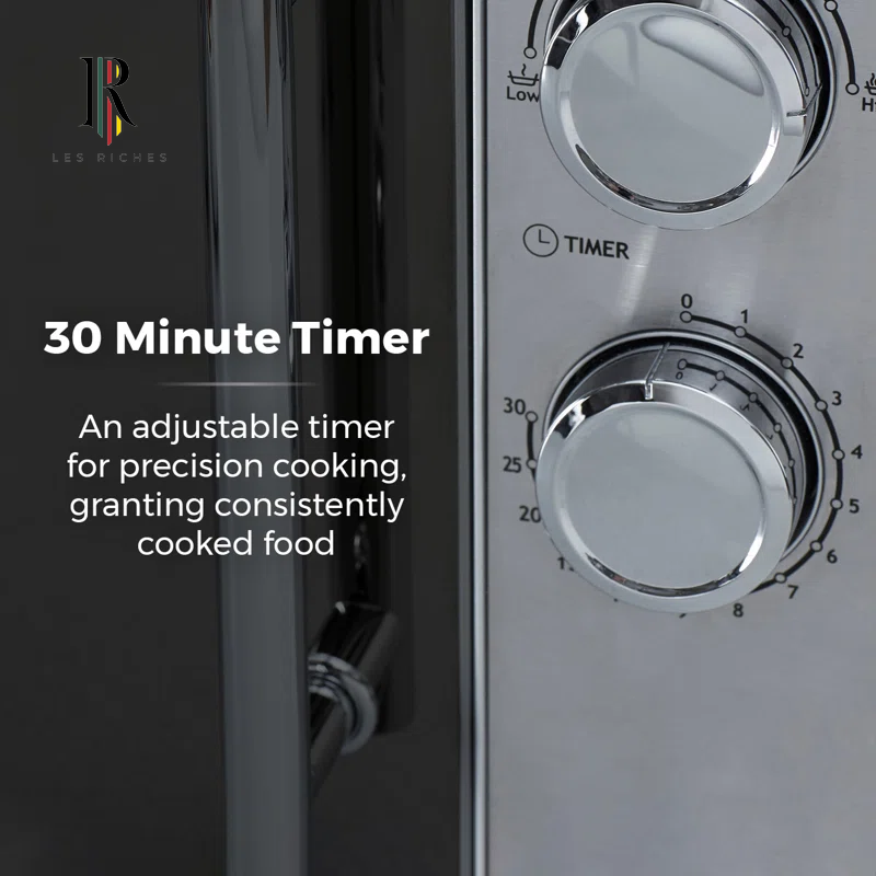 800W 20L Microwave with 5 Power Levels and a 30 Minute Timer