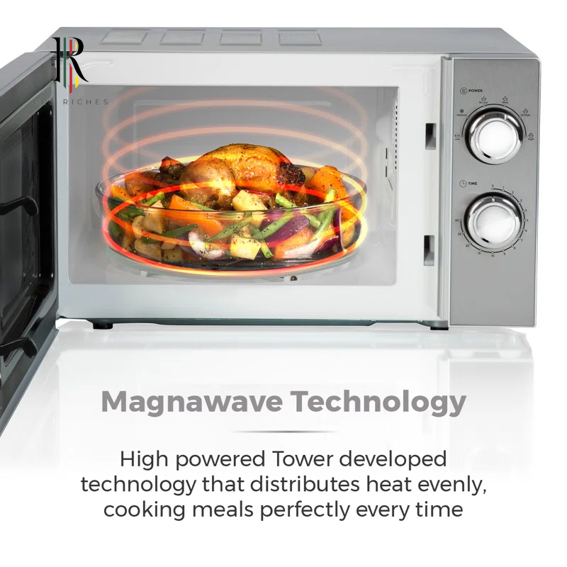 800W 20L Microwave with 5 Power Levels and a 30 Minute Timer