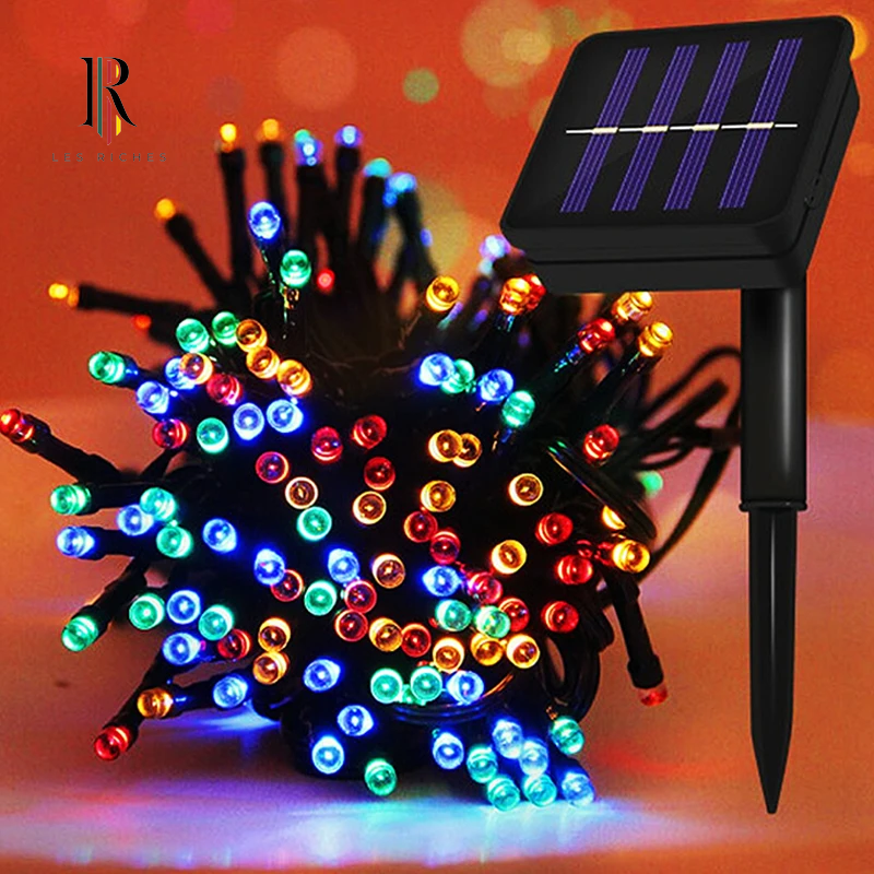 Led Solar String Lights 7M 50 Lights 8 Patterns Solar Fairy String Lights Waterproof Garden Wedding Party Decoration