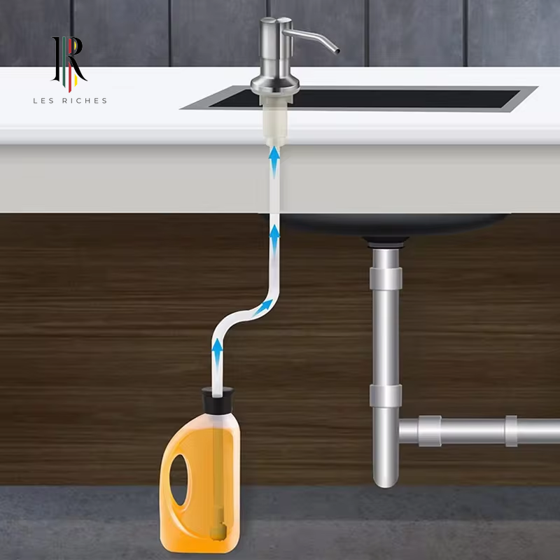 Dish Soap Dispenser Kitchen Liquid Soap Dispenser Sponge Caddy Soap Pump Dispenser with Sponge Holder Kitchen Cleaner