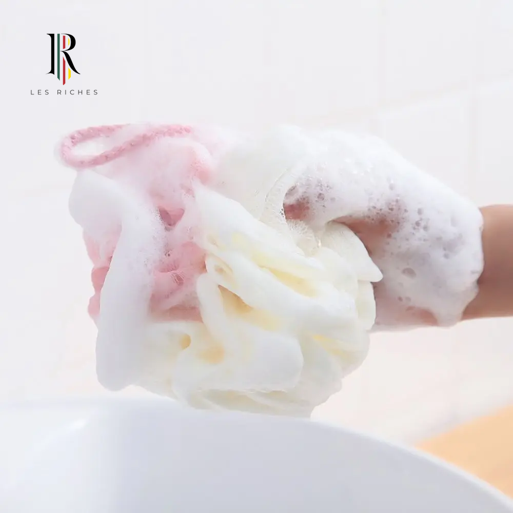 Soft Shower Mesh Foaming Sponge Body Scrub Exfoliating Back Brush Skin Cleaner Bath Bubble Ball Skin Care Bathing Accessories