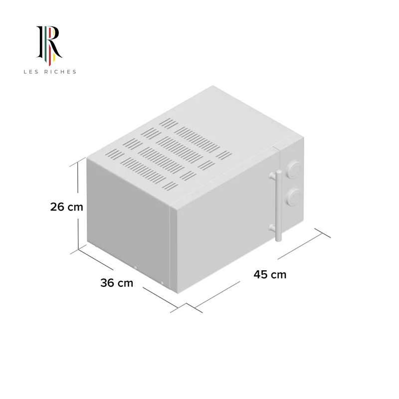 800W 20L Microwave with 5 Power Levels and a 30 Minute Timer
