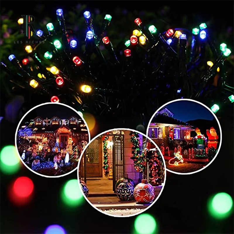 Led Solar String Lights 7M 50 Lights 8 Patterns Solar Fairy String Lights Waterproof Garden Wedding Party Decoration