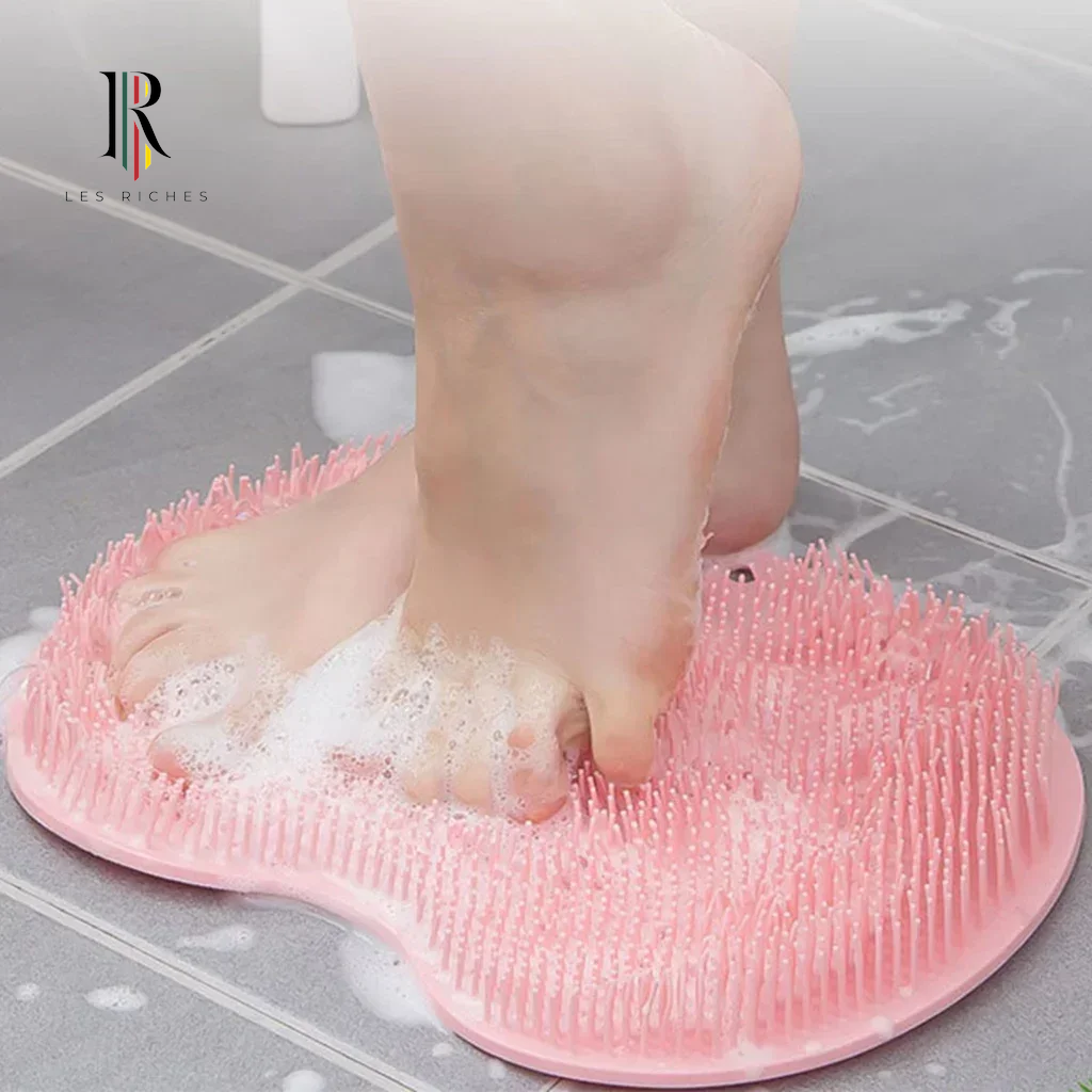 Silicone Exfoliating Shower Massage Scraper Non-Slip Bath Scrub Pad Foot Wash Brush Bathroom Tool Mat Rub Back Sucker Brushes
