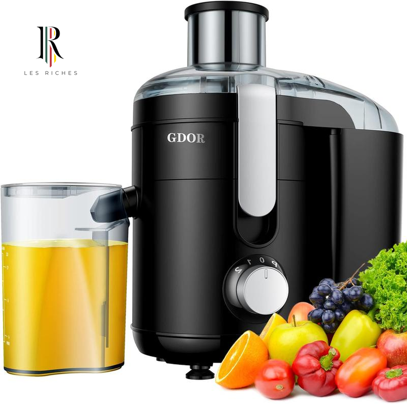 650W/1300W Juicer with Titanium Cut Disc, Dual Speeds, Anti-Drip, BPA-Free